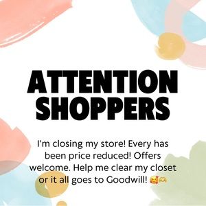 **CLOSING MY POSHMARK STORE - EVERYTHING PRICED TO SELL**